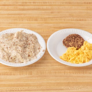 Biscuit & Gravy w/ Meat & Eggs