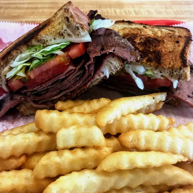 Hot Pastrami & Swiss.